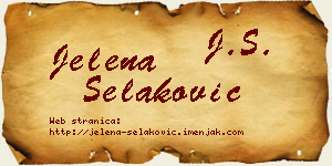 Jelena Selaković vizit kartica
